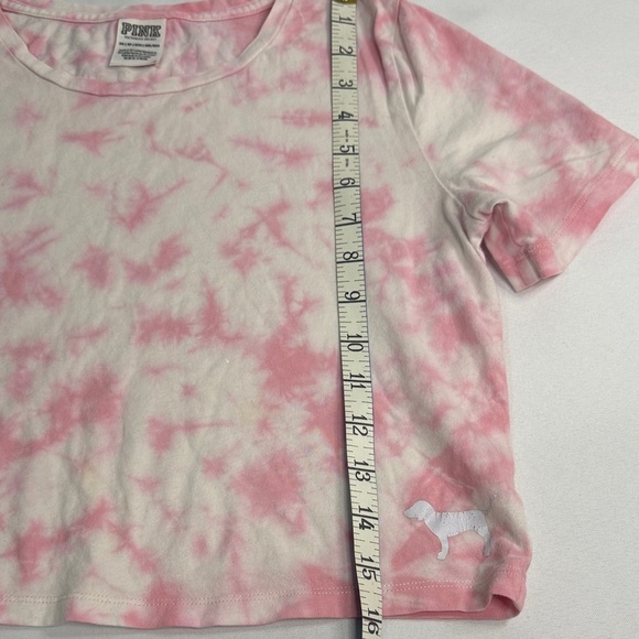 PINK Victoria's Secret Pink and White Crop Top - Picture 4 of 5